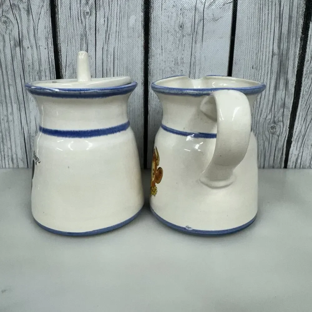 Elsie & Elmer Cream & Sugar Set Ceramic - Unmarked
